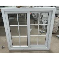 Sliding Opening Upvc / Pvc Doors and Windows Hurricane Impact Sliding Window with Grill