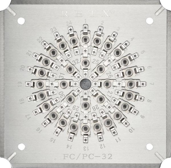 Rongbang RBTX-FCPC32 Polishing Holder for 32 Ports FC/PC Fiber Optic Patch Cord Connectors Tip Grinding