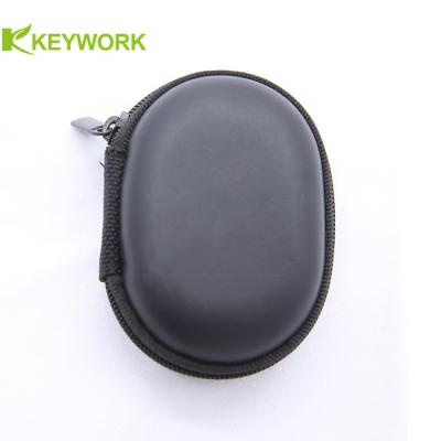 Black Mini Zipper Ellipse Classic Eva Earphone Case Portable Earphone Storage Box Facotory