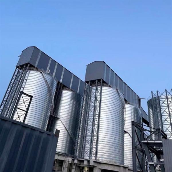 Spiral Steel Storage Silo Tank For Grain , Cement Storage Silo Corrosion Resistant