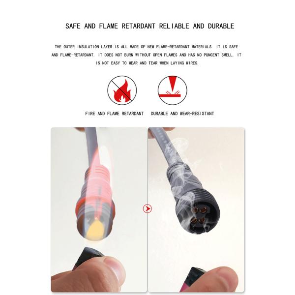 M19 integrou o cabo impermeável fotovoltaico solar do conector do PVC