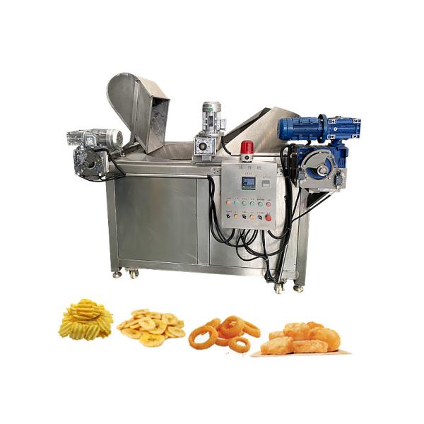 Máquina de fritura de amendoim de tipo batch com revestimento não pegajoso de descarga automática