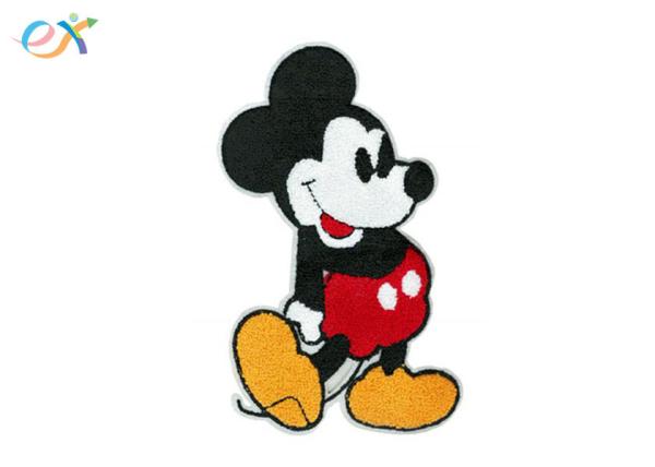Custom Design Lovely Mickey Mouse Embroidered Patches Iron - On Backing For T Shirt