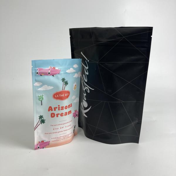 Custom Printed Food Grade Resealable Mylar Bags Stand Up Zipper Bags for Tea Food Packaging Bags with Aluminum Foil