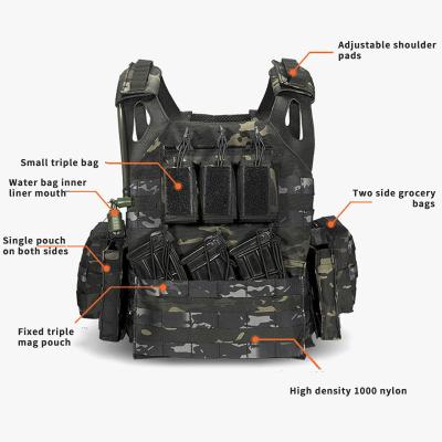 Outdoor Sports Training Men'S Heavy Duty 600d Camouflage Molle Board Vest Tactical Vest
