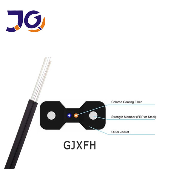 Кабель падения ядра G657A FTTH куртки 2 GJXH GJXFH LSZH