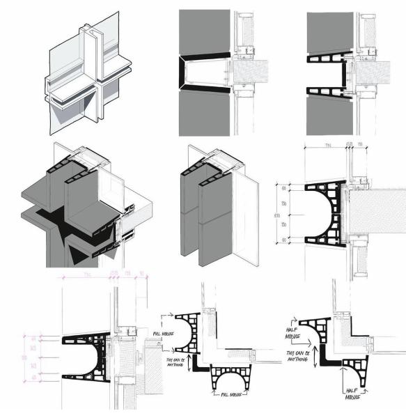 Fireproof Curtain Wall Aluminium Profile Facade Thermal Insulation