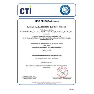 Chengdu Hsinda Polymer Materials Co., Ltd. Certifications