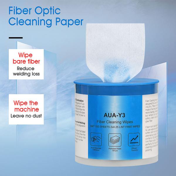 FONGKO AUA-Y3 Cleaning Dust-free Paper Suitable for SC/FC/ST/LC FTTH Tool Fiber Optic Dust-free Paper Fiber Cleaning Paper