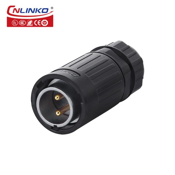 CNLINKO IP68 Waterproof M20 2 Pin Butt Plug High Voltage 2 Pin Electrical Connector