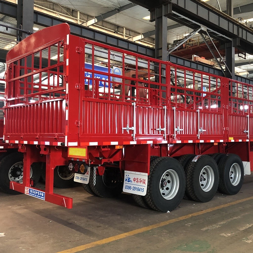 Leading JUNLONG L400 3 Axle 40 Tons Fence Semi Trailer for Heavy-Duty Applications