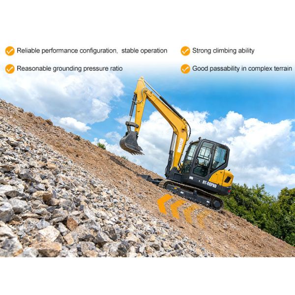 HT60Pro Hydraulic Excavator Hydraulic System and High Strength Structural Design