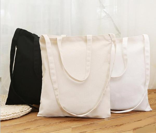 Recyclable Natural Cotton Canvas Shopping Bag With Zipper Closure