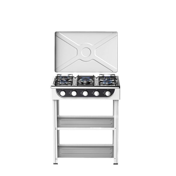 Stainless Steel Five Burner Gas Stove Wholesale with High Capacity Burners and Removable Parts for Simplified Maintenance in Restaurants