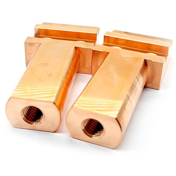 CNC Copper Contact Block Precision Machined Electrical Connector for Power Equipment