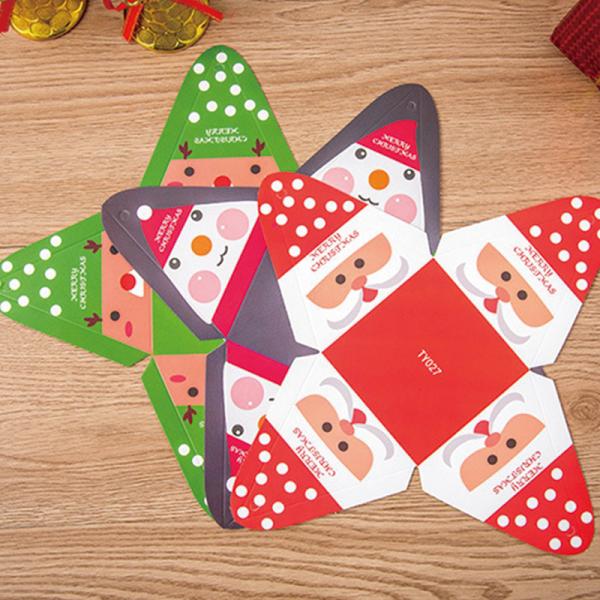 Foldable Cone 350gsm Varnishing Art Paper Christmas Gift Box