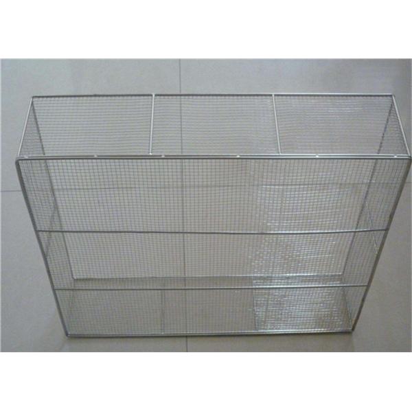 Perforated  Stainless Steel Wire Mesh Baskets For Medical Sterilization 50 - 120mm Width