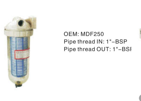 Stable Hydraulic Oil Filter Assembly  MDF250 Pipe Thread IN 1-BSP Pipe  Thread OUT 1-BSP