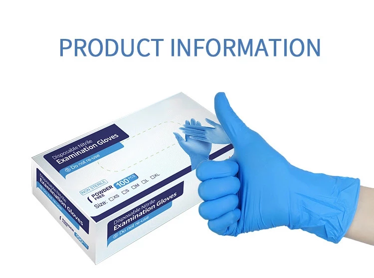 Disposable Hand Gloves Manufacturers powder free Disposable Medical Nitrile Gloves