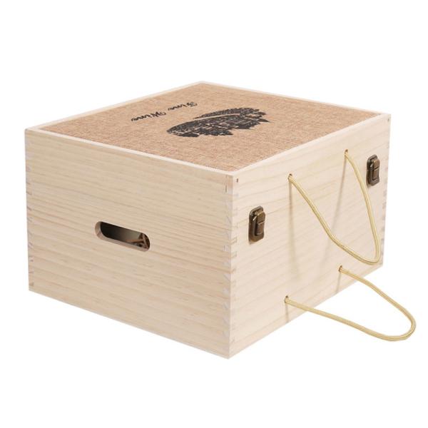 2-6 Bottles Solid Wood Wine Box for Gift Custom Order Accepted Immediately