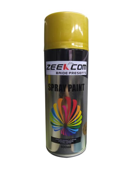 Gold Color 400ml  Acrylic Lacquer Aerosol Paint