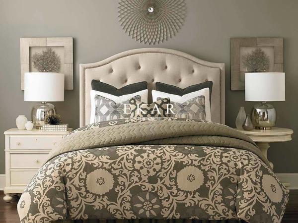 Modern Storage Fabric UpholsteredSingle Queen King Size Wooden Bed