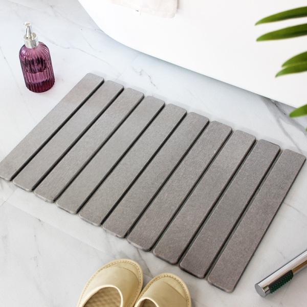 Diatomite terra de banho de estilo de design clássico estofado para secagem rápida banheiro chuveiro piso