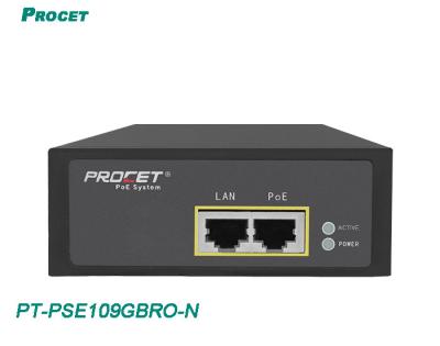 ODM OEM Single Midspan 95 Watt Industrial PoE Injector With LED Indicator