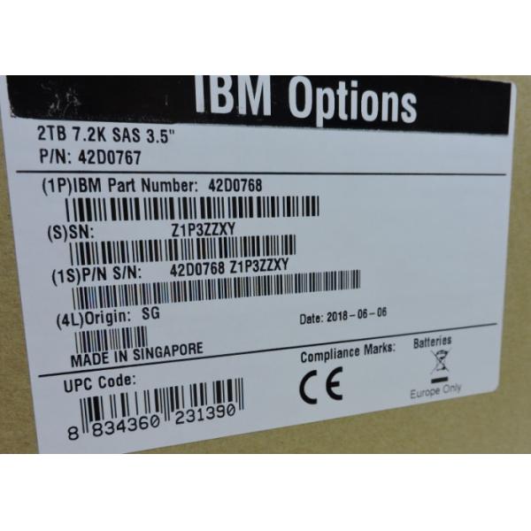 IBM Hard Disk  42D0767 42D0768  2T 7.2K  6Gbps SAS 3.5inch 1 year warranty