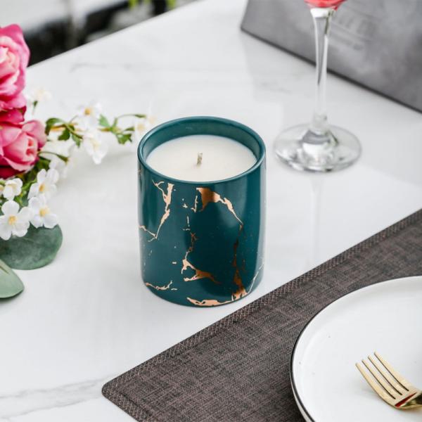 Home Decoration Scented Soy Candles Natural Scented Candles Marble Candle Jar With Lids