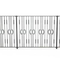 Barandillas de escaleras de metal para balcón negro patio hierro fundido