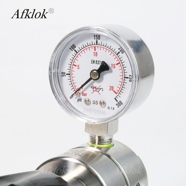 Adjustable Stainless Steel Back Pressure Valve 300psi Oxygen Nitrogen Helium Hydrogen Argon Carbon Dioxide Air Pressure