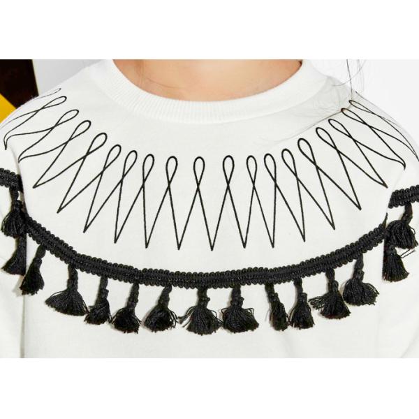 Nice 100% Cotton Girls Winter Sweater , Warm Girls Crew Neck Sweater