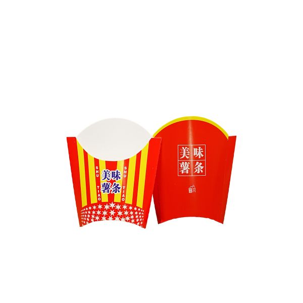 Customized logo eco-friendly food grade paper packaging french fry box takeaway food packaging