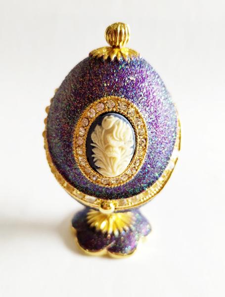 Luxury RoseFaberge Easter Eggs Jewelry Box Russian Royal Case Metal Faberge Egg Faberge Egg Jewerly Trinke t Box