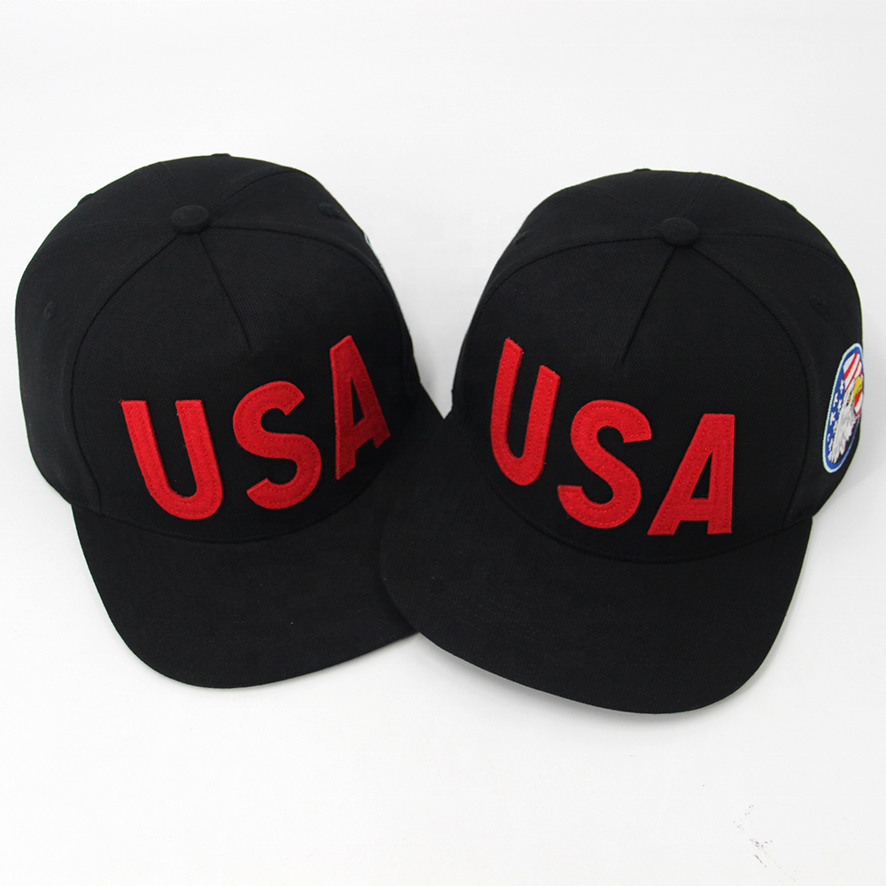 5 Panel Acrylic Snapback Hat Custom Embroidery Patch Gorras Sports Structured Flat Brim
