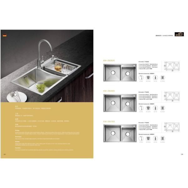 610x457x230mm SUS304 Stainless Steel Topmount Single Bowl Handmade House Kitchen Sink with Square Drainer Hole