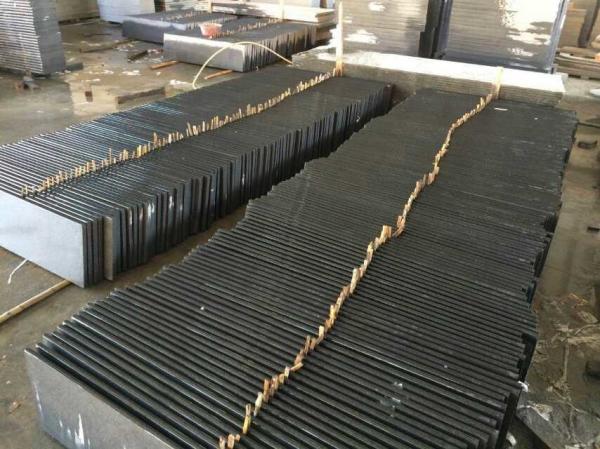 Professional Granite Step Treads Dark Grey Color 175MPA Compressive Strength