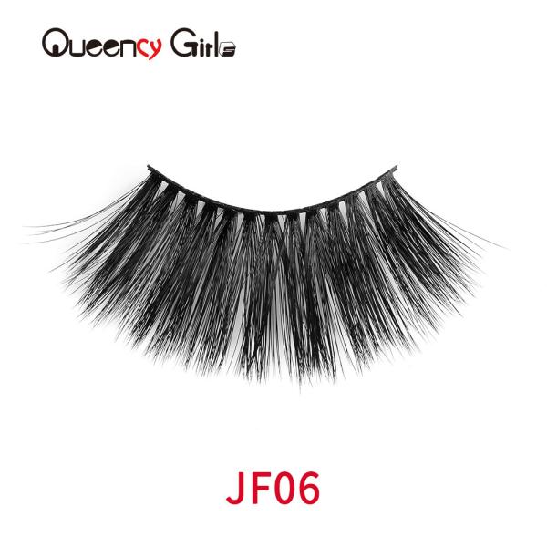 25mm Long Dramatic False Eyelashes , Real Siberian Dramatic Strip Lashes