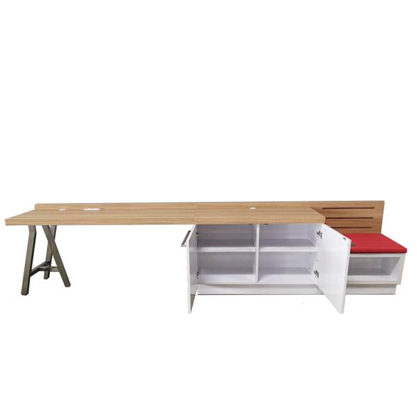 Hilton Garden Inn Modern Luxury High Gloss Panel with brushed stainless steel Upholstery baggage holder writing Desk