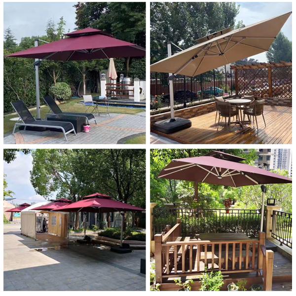 двор 220g покрасил пляж водоустойчивое Sunbrella сада 3.5m