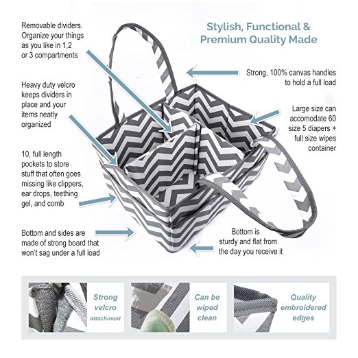 Cotton Baby Diaper Caddy Organizer For Changing Table And Family Outdoor Leisure