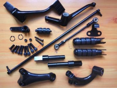 Black And Chrome Motorcycle Forward Control , Universal Sportster Forward Controls