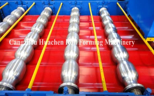 1250 mm Galvanized Sheet Roll Forming Machine 5.5kw Power , Tile Steel Making Machine