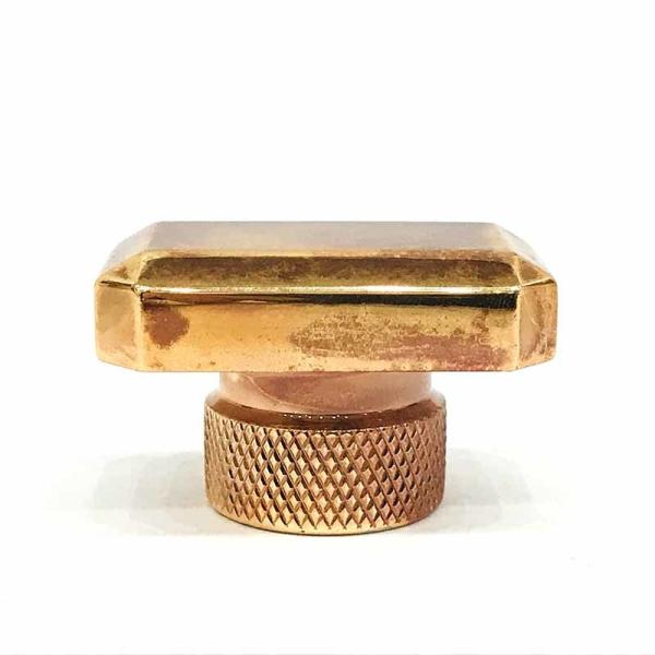 Tampão de garrafa do perfume do zamak do metal do revestimento antigo da forma do retângulo