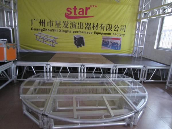 Black Glass Square Acrylic Stage Platform Anti-slip For Evens
