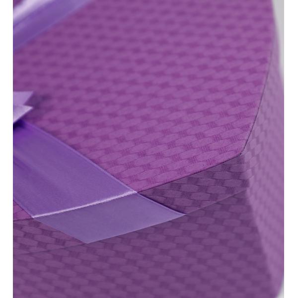 Heart Shaped Bow Knot Chocolate Paper Packaging Boxes Purple Color