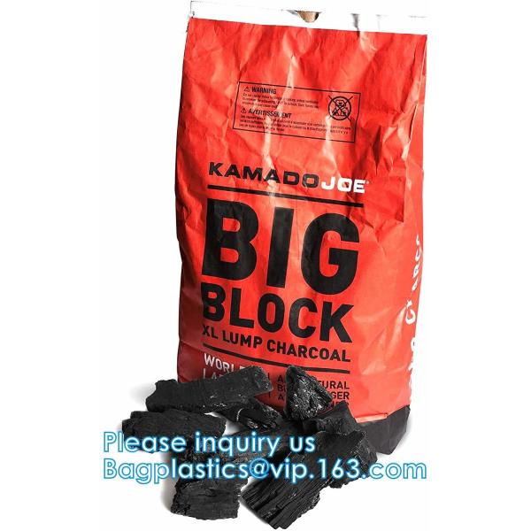 Charcoal Briquettes, BBQ Kraft Paper Charcoal Bag, Grill Packing Bag, Size 3kg 4kg 5kg 8kg 7kg 9kg 10kg 15kg