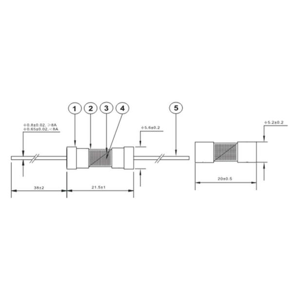 Высокое напряжение 5,500 взрыватель отставания по времени взрывателя 500В стеклянной лампы серии керамический для электропитания