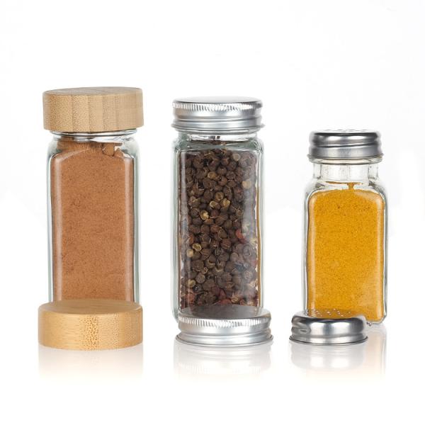 4oz 6oz 9oz Small Glass Spice Jars Bottles W/Dual Sifter Cap Perfect for Storing Spice, Herbs and Powders